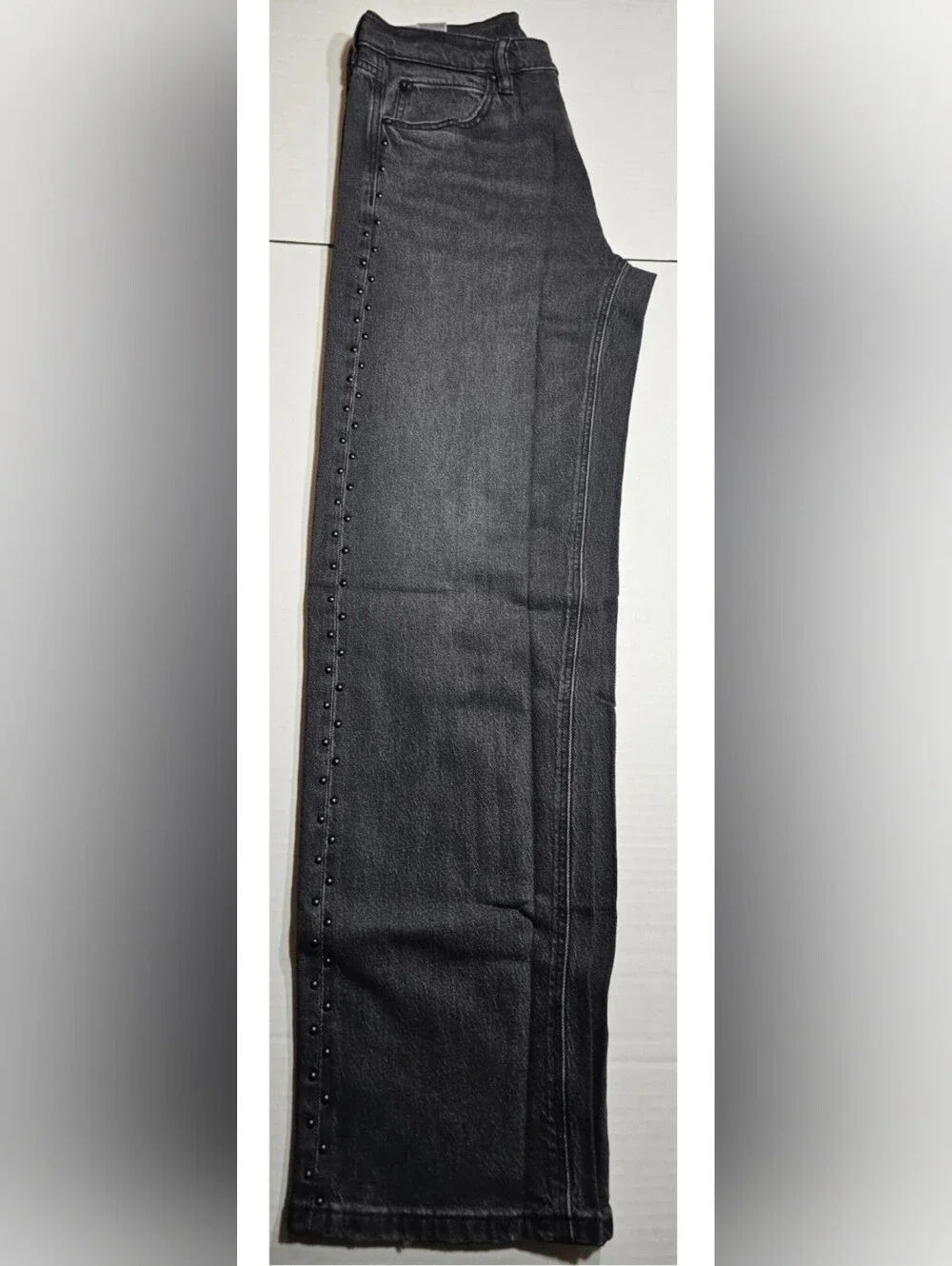NWT American Eagle Ex-Boyfriend Jeans Black Studded Low-Rise Size 2 Long